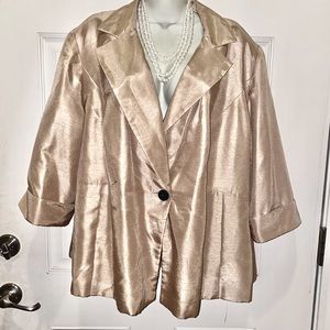 Dana Kay Metallic Champagne Blazer